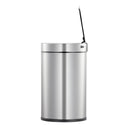 EKO Docomo X Sensor Bin EK9286 in brushed stainless steel, 12 litres, with hands-free motion sensor operation and manual touch switch, suitable for small spaces.