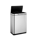 EKO E-Touch Electric Touch Bin EK9180R in brushed stainless steel, 30 litres, featuring a USB rechargeable electric mechanism and a deodorizer compartment, ideal for modern, busy kitchens.