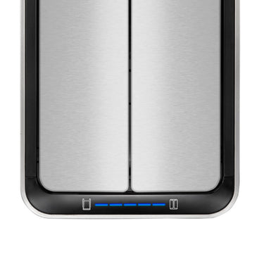 EKO Deluxe Phantom Sensor Bin EK9287 in brushed stainless steel, with motion sensor lid.