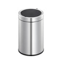 EKO Docomo X Sensor Bin EK9286R in brushed stainless steel, 12 litres, featuring USB rechargeable battery and hands-free motion sensor operation, ideal for modern living spaces.