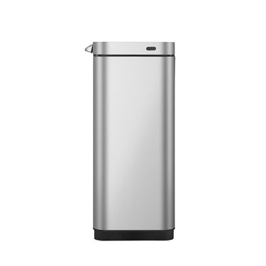 EKO E-Touch Electric Touch Bin EK9180R in brushed stainless steel, 30 litres, featuring a USB rechargeable electric mechanism and a deodorizer compartment, ideal for modern, busy kitchens.