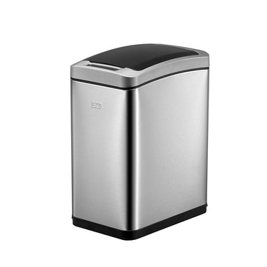 EKO Allure Sensor Bin EK9229, 8 Litre Capacity, in brushed stainless steel, featuring a compact and vertical design ideal for small spaces like bathrooms.