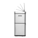 EKO Mirage Plus Sensor Recycler EK9338 in brushed stainless steel, 60 Litre capacity with separate compartments for efficient sorting, featuring sensor and manual functions.