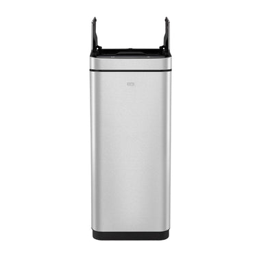 EKO Deluxe Phantom Sensor Bin EK9287 in brushed stainless steel, with motion sensor lid.
