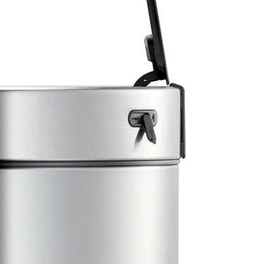 EKO Docomo X Sensor Bin EK9286 in brushed stainless steel, 12 litres, with hands-free motion sensor operation and manual touch switch, suitable for small spaces.