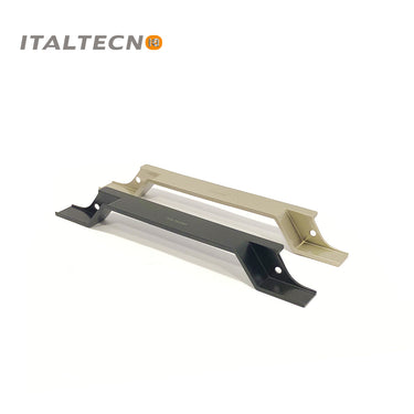 Italtecno 31-2112 drawer pull in black and pearl nickel finishes, featuring a modern design, ideal for cabinets and furniture.