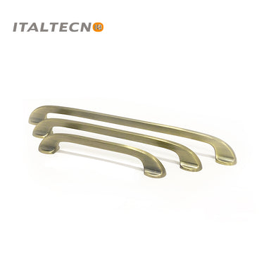 Italtecno 31-2132 drawer pull in matt bronze finish, featuring a sleek design, available in multiple sizes for cabinets and furniture.
