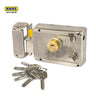 Khas Maximum LT-311MN SN/NP Rim Lock with satin nickel and polished finish, durable construction, and secure locking mechanism.