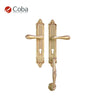 Bronces Coba 50360 Residential Entrance Set in Matt Old Antique Brass Finish, made in Spain, featuring a classic and ornate design.