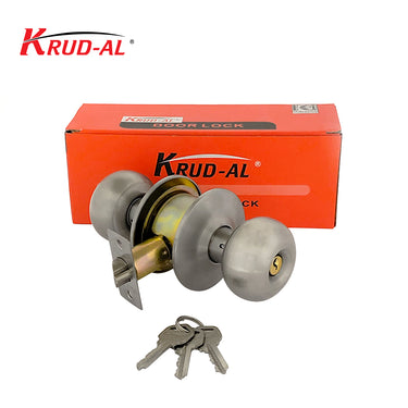 Krud-Al 5791 SS-ET Round Lock (also known as Door Knob, Keyed Entry Door Knob, Knob Lock, Door Knob Lock) in SS-ET finish with three keys and easy installation.