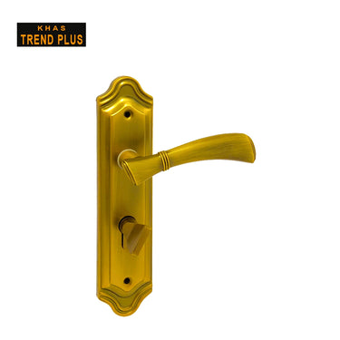 Khas Trend Plus 5817-20 Door Handle Set in MAE finish, showcasing a timeless design with a gold-toned luxurious appearance.