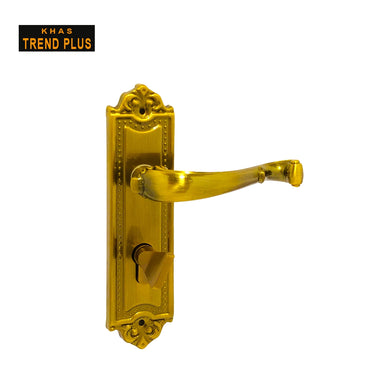 Khas Trend Plus 5823-296 Door Handle Set in AE finish, featuring classic design and secure lock mechanism.