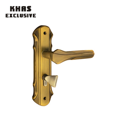 Khas Exclusive 5827-199 door handle set in matte antique finish with sleek detailing.