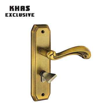 Khas Exclusive 5827-47 door handle set in Matt Antique Brass finish with elegant detailing and an ergonomic handle.