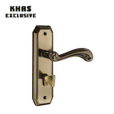 Khas Exclusive 5827-47 door handle set in Satin Nickel/Black Nickel finish with detailed ornate handle and ergonomic design.