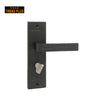 Khas Trend Plus 5827-49 Door Handle Set in Matt Black finish, featuring a sleek modern design with an elegant matte look.