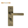 Khas Premeo Plus 5840-39 door handle set in antique brass finish, featuring a sleek linear design and robust construction.
