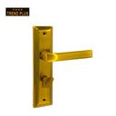 Khas Trend Plus 5878-86 Door Handle Set in Antique Elegant finish, showcasing a sleek geometric design with a modern touch.