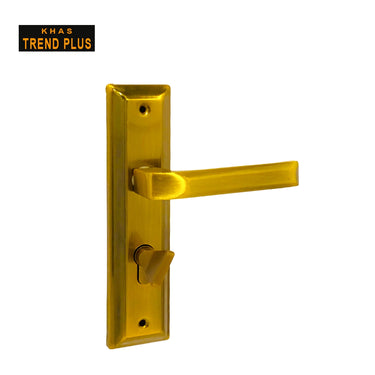 Khas Trend Plus 5878-86 Door Handle Set in Antique Elegant finish, showcasing a sleek geometric design with a modern touch.