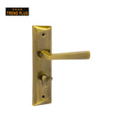 Khas Trend Plus 67 Door Handle Set in Antique Brass (AB) finish, featuring a modern design with a secure locking mechanism.
