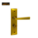 Khas Trend Plus 67 Door Handle Set in AE finish, showcasing a sleek design with a secure lock mechanism.