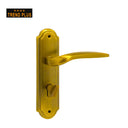 Khas Trend Plus 86M208-267 Door Handle Set in MAE finish, featuring a sleek curved design and a golden hue.