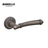 Mandelli 1511 Aurora door handle in antique chrome finish, featuring classic design and crafted from high-quality brass.