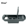 Khas BFF-1840 Grey Desktop Socket Outlet with 2 universal power sockets, USB Type-A, and Type-C charger.