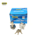 Khas Maxell 138-38 chrome-plated cabinet/drawer lock with keys.
