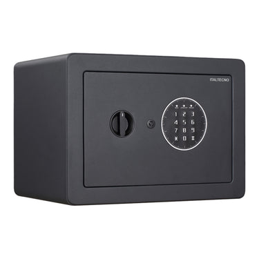 Italtecno EG-4035 residential safe in Sandy Grey finish, featuring electronic lock and internal LED light.