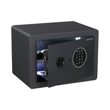 Italtecno EG-4035 residential safe in Sandy Grey finish, featuring electronic lock and internal LED light.