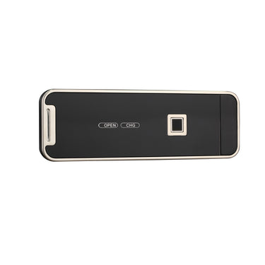 Italtecno H1-2045ZH residential safe in Sandy Grey finish, wide profile with fingerprint scanner and electronic keypad.