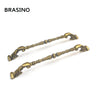 Brasino HK-1601-1 Door Pull Handle Set in Satin Finish, crafted from 100% brass with elegant traditional detailing.