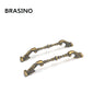Brasino HK-1601-2 Door Pull Handle Set in Satin Finish, made from 100% brass with detailed, classic craftsmanship.