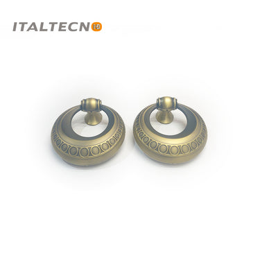 Italtecno HY1561 MAB Door Knocker Set with circular detailing and a classic Matt Antique Brass finish.

