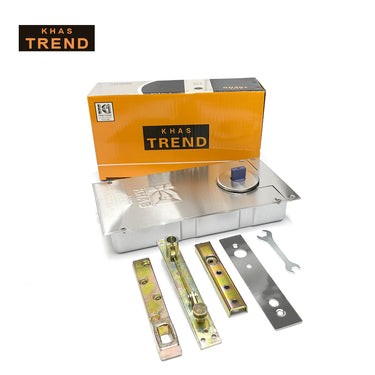 Khas Trend K-8400 Floor Hinge with installation components for doors up to 120 kg.