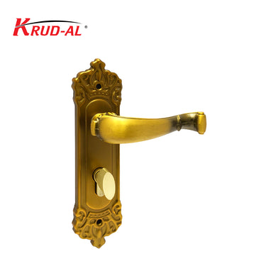 Krud-Al KD58310 Door Handle Set in MAE finish, featuring a classic design with secure lock mechanism.