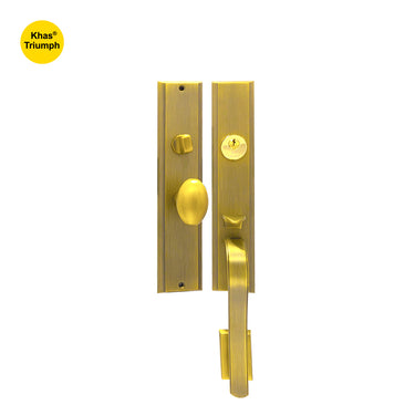 Khas Triumph KE17M-9055L-9003 MAE Residential Entrance Set in Matt Antique Brass finish with a sleek and durable handle design.