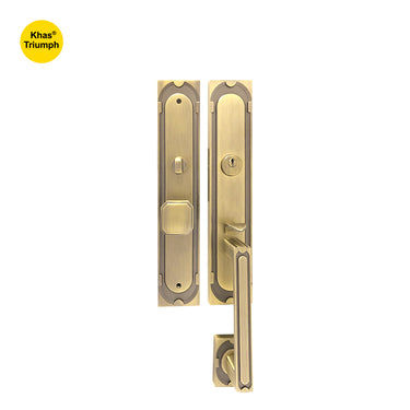 Khas Triumph KE33M-9077-9011 MAB Residential Entrance Set in matte antique brass finish with classic and durable design.