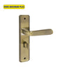Khas Maximum Plus KH-004 Door Handle Set in Antique Brass finish, featuring a classic handle design with an elegant antique look.