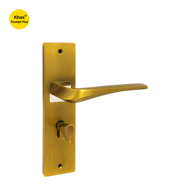 Khas Triumph Plus KH-017 Door Handle Set in MAE/CP finish, showcasing a modern design with a luxurious combination of finishes.