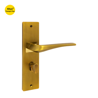 Khas Triumph Plus KH-017 Door Handle Set in MAE/PVD finish, showcasing a modern design with a sleek and luxurious combination of finishes.