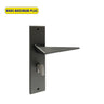Khas Maximum Plus KH-042 Door Handle Set in MSB, showcasing a modern triangular design.