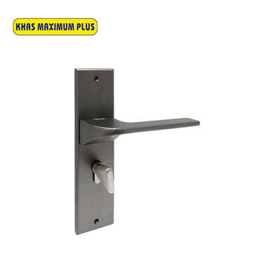 Khas Maximum Plus KH-043 Door Handle Set in MSB, featuring a sleek, minimalist design.