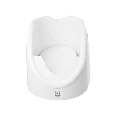Khas white foot washer basin, featuring an ergonomic, electricity-free design for wudu and daily foot cleaning.