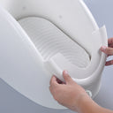 Khas white foot washer basin, featuring an ergonomic, electricity-free design for wudu and daily foot cleaning.