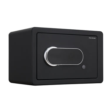 Italtecno MQ-2031ZH residential safe in Sandy Grey finish, compact steel security box with digital touch keypad.
