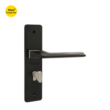 Khas Triumph Plus S1243H1716 door handle set in matt and shiny black finish, offering a sleek, modern design and durable construction.