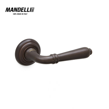 Mandelli 531 Sevilla door handle in Imperial Bronze, featuring intricate craftsmanship and durable solid brass construction, made in Italy.