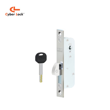 Cyber Lock sliding door lock with key, made in Thailand.
